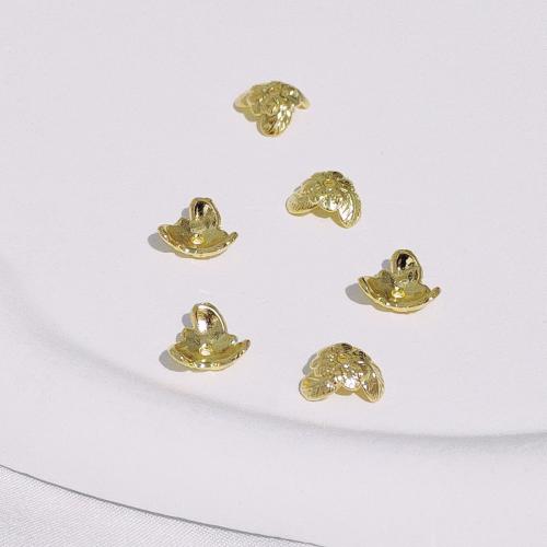 Zink legering Perle Cap, Zinc Alloy, Flower, guldfarve belagt, du kan DIY, nikkel, bly & cadmium fri, 11x10mm, 100pc'er/Bag, Solgt af Bag