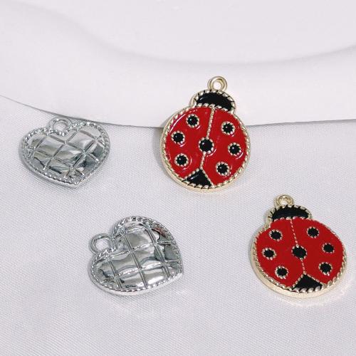 Zinc Alloy Enamel Pendants plated DIY nickel lead & cadmium free Sold By Bag