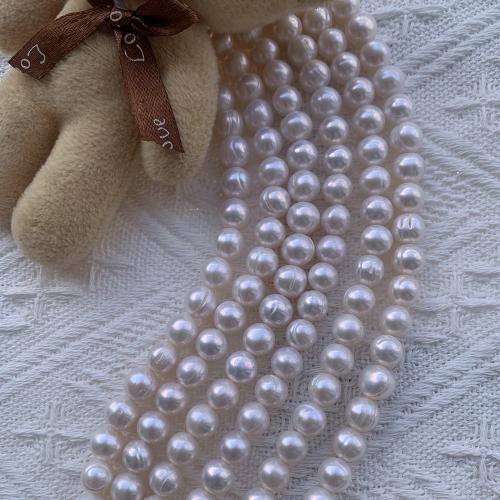 Prirodni slatkovodni biser labav nakit, Slatkovodni Pearl, Lagano okruglo, možete DIY, više boja za izbor, about:8.5-9mm, Prodano Per Približno 38 cm Strand