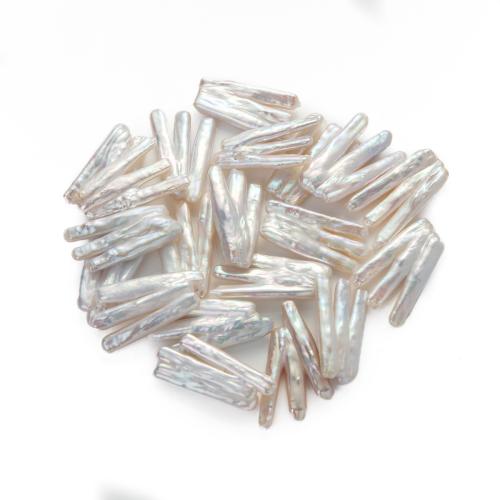 Biwa ferskvandskulturperle Beads, Ferskvandsperle, du kan DIY, hvid, about:26-28mm, Solgt af PC