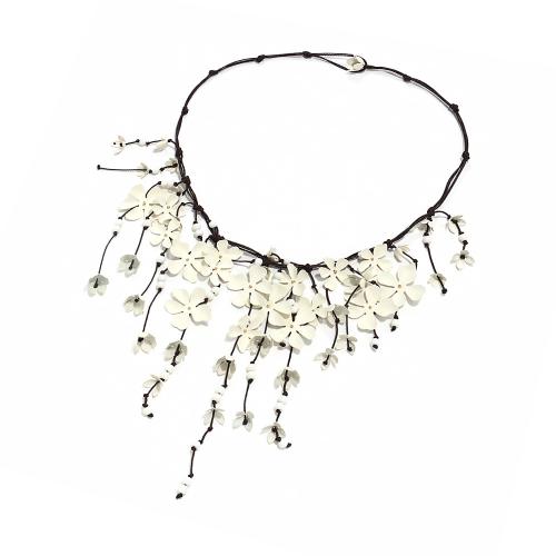 Resin Necklace Wax Cord with Resin & Iron fashion jewelry black Length 65 cm Sold By PC