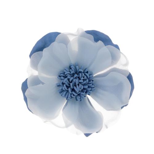 Zinc Alloy Brooches petals plated for woman blue Sold By PC