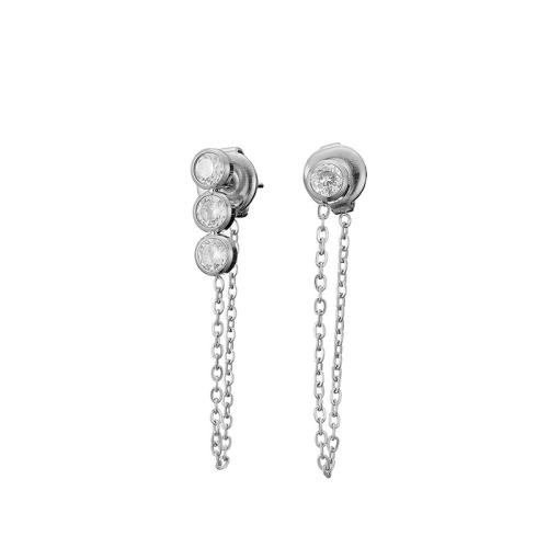 Roestvrij staal Stud Earrings, 316L roestvrij staal, plated, mode sieraden & micro pave zirconia & voor vrouw, meer kleuren voor de keuze, Verkocht door pair