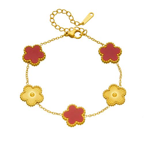 Bijoux bracelet en acier inoxydable, Acier inoxydable 304, avec coquille & Acrylique, poli, styles différents pour le choix & pour femme, plus de couleurs à choisir, Vendu par PC