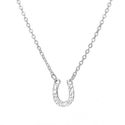 Collana in acciaio inossidabile, 316L acciaio inox, with 8cm extender chain, placcato, gioielli di moda & per la donna, nessuno, Lunghezza Appross. 42 cm, Venduto da PC