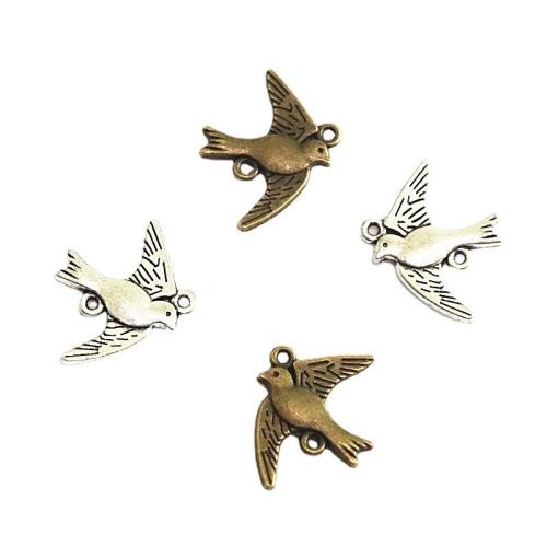 Animal Zinc Alloy Connector Bird plated DIY & 1/1 loop Sold By Bag