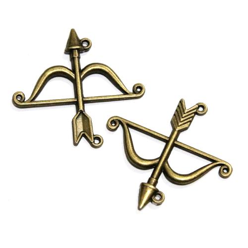 Zinc Alloy Connector Arrow antique bronze color plated DIY & 1/1 loop Sold By Bag