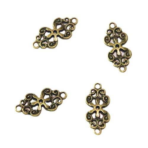 Zinc Alloy Connector antique bronze color plated DIY & 1/1 loop Sold By Bag