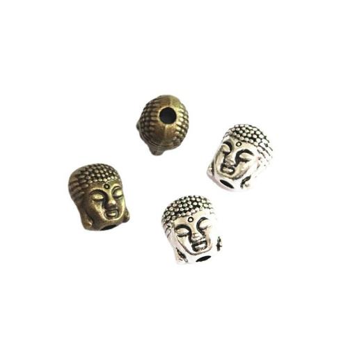 Coirníní Jewelry Alloy Sinc, Sinc Alloy, Buddha, plátáilte, DIY, dathanna níos mó le haghaidh rogha, 10.50x8.80x8mm, 60ríomhairí pearsanta/Mála, Díolta De réir Mála