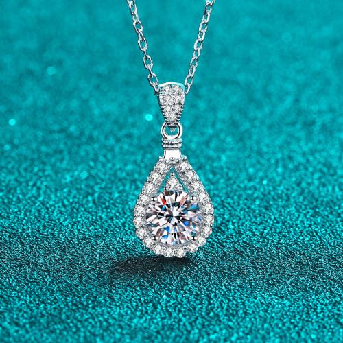 925 Sterling Silver Necklace Teardrop cross chain & for woman Length Approx 16-18 Inch Sold By PC