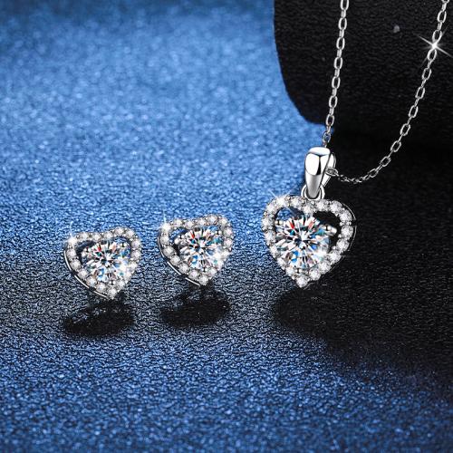 925 sterline d'argento set di gioielli fashion, Cuore, stili diversi per la scelta & per la donna, Venduto da PC