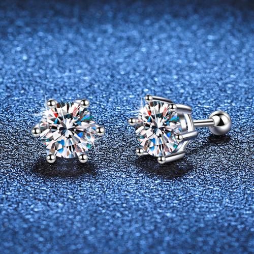 925 Sterling Silver Stud Earring  & for woman Sold By Pair