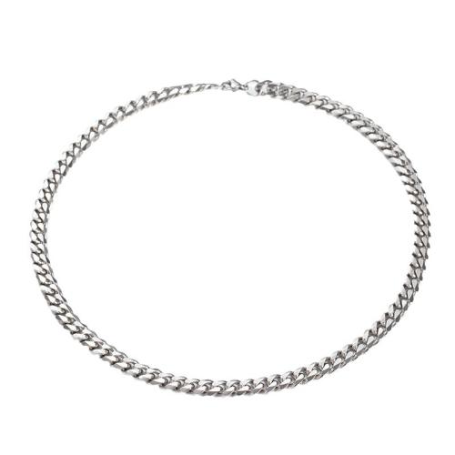 Stainless Steel Chain Necklace 304 Stainless Steel polished fashion jewelry & Unisex original color Sold By PC