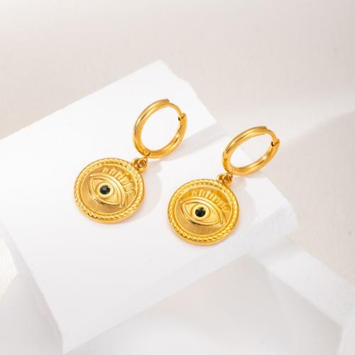 Boucle d’oreille goutte strass Hoop, Acier inoxydable 304, bijoux de mode & pour femme, doré, 34x16mm, Vendu par paire