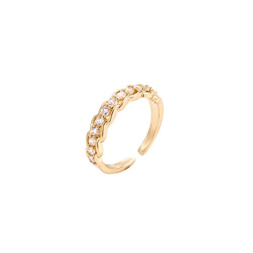 Brass Finger Ring fashion jewelry & for woman & with rhinestone US Ring Sold By PC