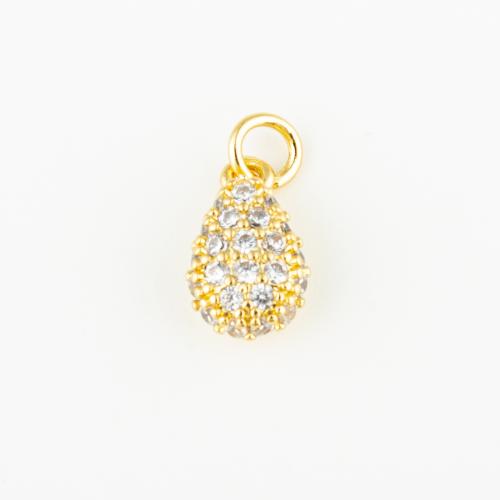 Cubic Zirconia Micro Pave Brass Pendant fashion jewelry & Unisex & micro pave cubic zirconia golden Approx 3mm Sold By PC