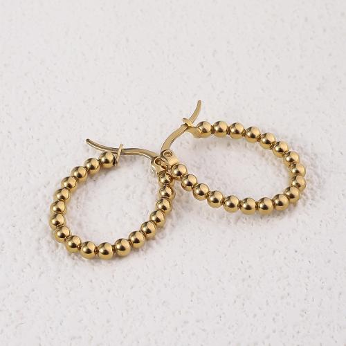 Rostfritt stål spaken bakåt Earring, 304 rostfritt stål, 18K guldpläterad, mode smycken & för kvinna, gyllene, 20x26mm, Säljs av Par