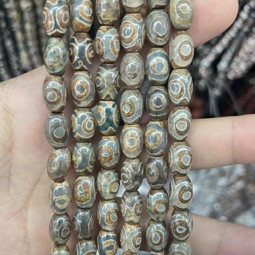 Natural Tibetan Agate Dzi Beads Drum polished DIY  Sold Per Approx 38 cm Strand