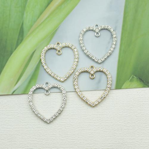 Zinc Alloy Heart Pendants plated DIY nickel lead & cadmium free Sold By Bag