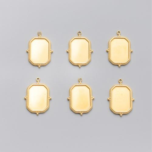 Stainless Steel Pendant Setting 304 Stainless Steel gold color plated DIY Sold By PC