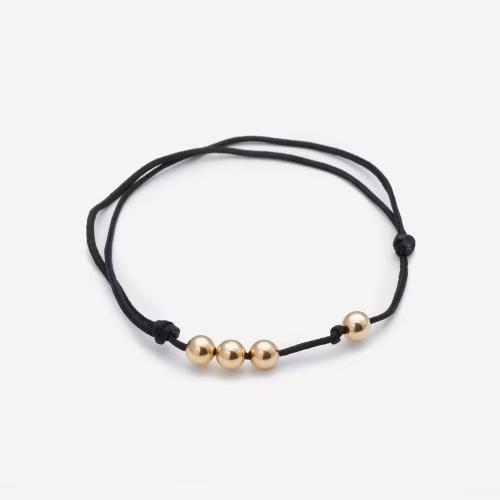 Pulsera de Aleación de Zinc, con Cordón de nudo, chapado en color dorado, Ajustable & para mujer, más colores para la opción, longitud 28 cm, Vendido por UD