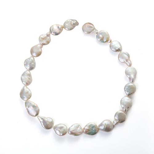 Coin Kulturan Slatkovodni Pearl perle, Novčić, možete DIY, bijel, about:14-15mm, Prodano Per Približno 36 cm Strand