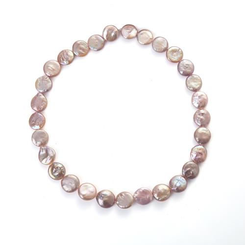 Coin odlad sötvattenspärla pärlor, Freshwater Pearl, DIY & olika storlek för val, blandade färger, Såld Per Ca 36 cm Strand