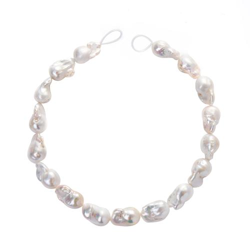 Barock odlad sötvattenspärla pärlor, Freshwater Pearl, DIY, vit, about:15-18mm, Såld Per Ca 36 cm Strand