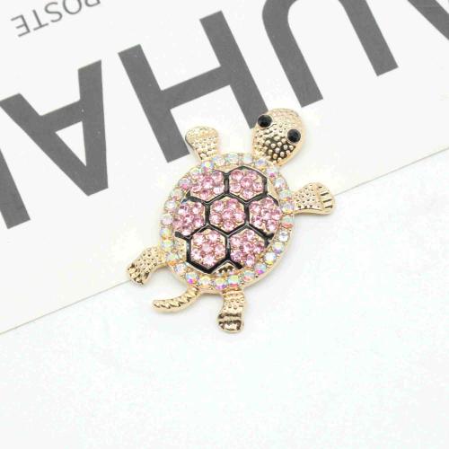 Hair Accessories DIY Findings Zinc Alloy Turtle gold color plated with rhinestone nickel lead & cadmium free Sold By PC