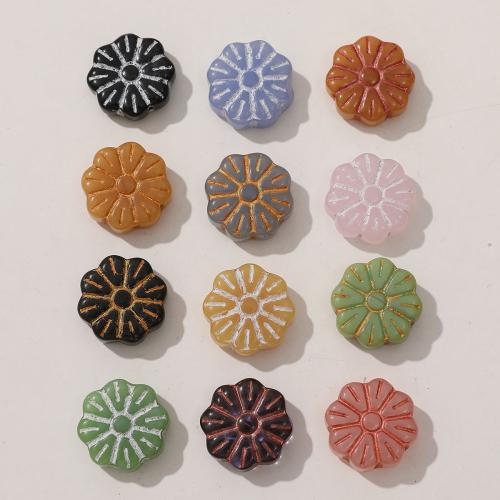 Fashion Glass Beads Flower DIY Sold By PC