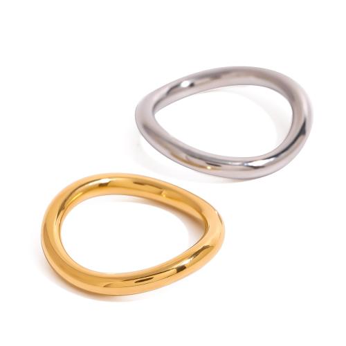 Stainless Steel Finger Ring 304 Stainless Steel plated 2 pieces & for woman & two tone Sold By Set