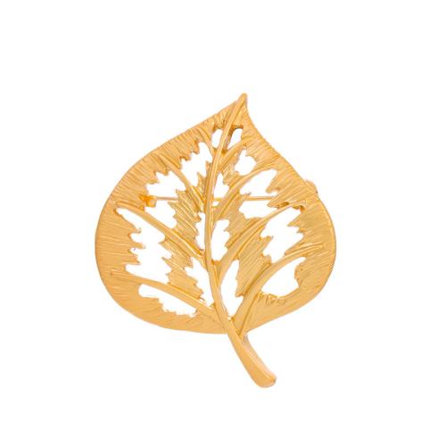 Zinc Alloy Brooches Leaf plated for woman gold Sold By PC