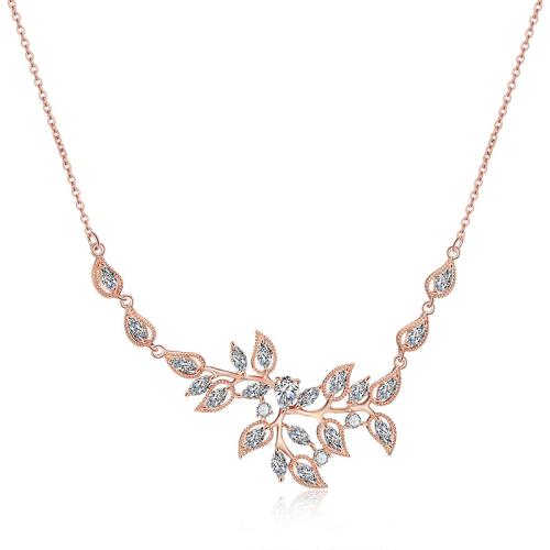 Cubic Zircon Micro Pave Brass Necklace micro pave cubic zirconia & for woman Sold By PC