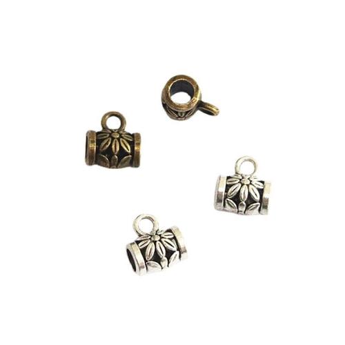 Zink legering Bail Beads, Zinc Alloy, forgyldt, du kan DIY, flere farver til valg, 9x10x6mm, 100pc'er/Bag, Solgt af Bag