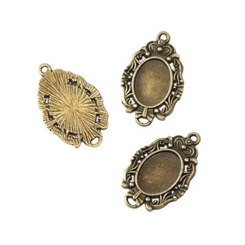 Zinc Alloy Connector Setting antique bronze color plated DIY & 1/1 loop Sold By Bag