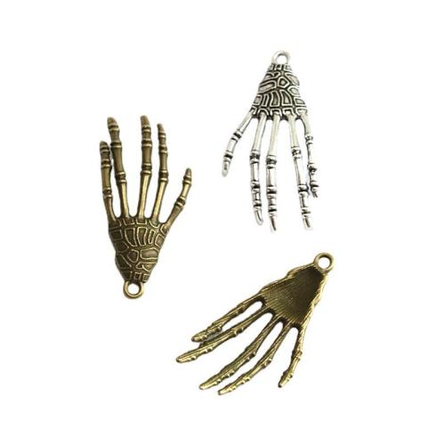 Zinc Alloy Hand Pendler, forgyldt, du kan DIY, flere farver til valg, 40.20x20mm, 50pc'er/Bag, Solgt af Bag