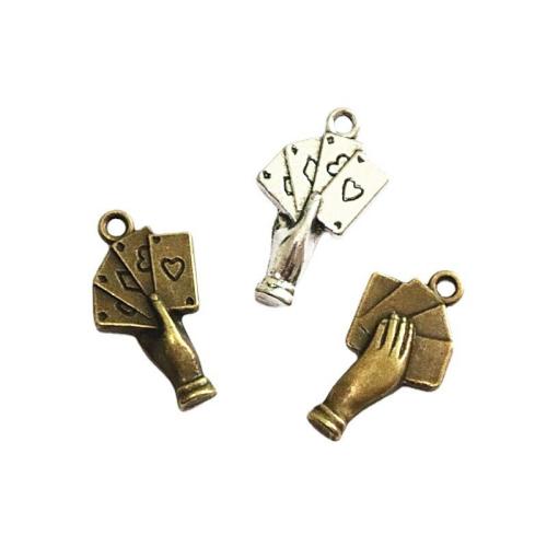 Zinc Alloy Pendants Poker plated DIY Sold By Bag