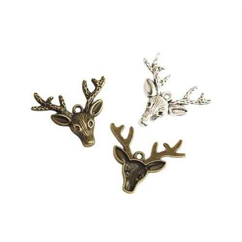 Zinc Alloy Animal Pendants Deer plated DIY Sold By Bag