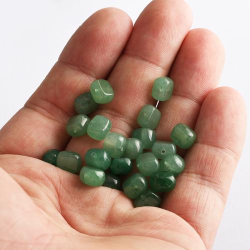 Aventurine χάντρες, Πράσινη Aventurine, Γεωμετρικό μοτίβο, DIY, 6.80x8x5mm, Sold Με PC