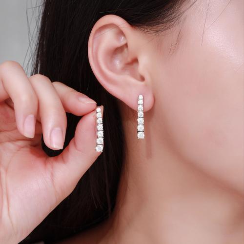 925 sterling zilver Drop Earring, verschillende materialen voor de keuze & voor vrouw, Verkocht door pair