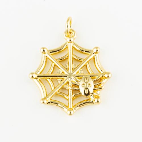 Brass Jewelry Pendants Spider Web fashion jewelry & Unisex golden Approx 3mm Sold By PC