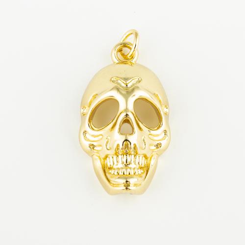 Brass Jewelry Pendants Skull fashion jewelry & Unisex golden Approx 4mm Sold By PC