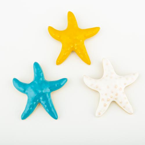 Brass Jewelry Pendants Starfish fashion jewelry & Unisex & enamel Approx 3mm Sold By PC