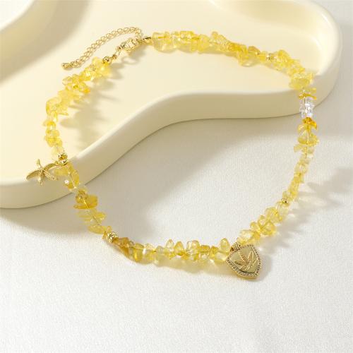 Cubic Zircon Micro Pave Brass Necklace with Gemstone gold color plated micro pave cubic zirconia & for woman yellow nickel lead & cadmium free Sold By PC