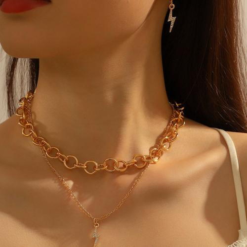 Zinc Alloy Jewelry Sets gold color plated 2 pieces & fashion jewelry & micro pave cubic zirconia golden nickel lead & cadmium free Sold By Set