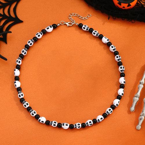 Halloween Necklace Zinc Alloy with Acrylic Halloween Design & Unisex Sold By PC