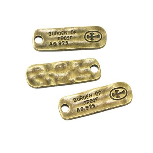 Zinc Alloy Pendler, antik bronze farve forgyldt, du kan DIY, 11.50x34mm, 50pc'er/Bag, Solgt af Bag