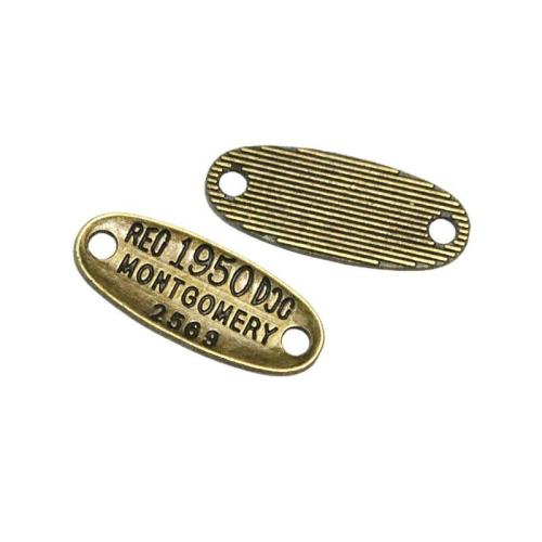 Zinco-Alloy-Connettore, lega in zinco, placcato bronzo antico, DIY & 1/1 anello del connettore, 33x13.50mm, 60PC/borsa, Venduto da borsa