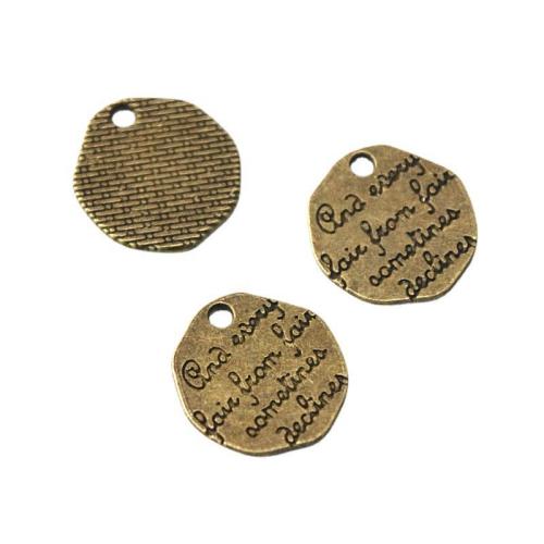 Zinc Alloy Pendler, antik bronze farve forgyldt, du kan DIY, 19.60x18.60mm, 60pc'er/Bag, Solgt af Bag