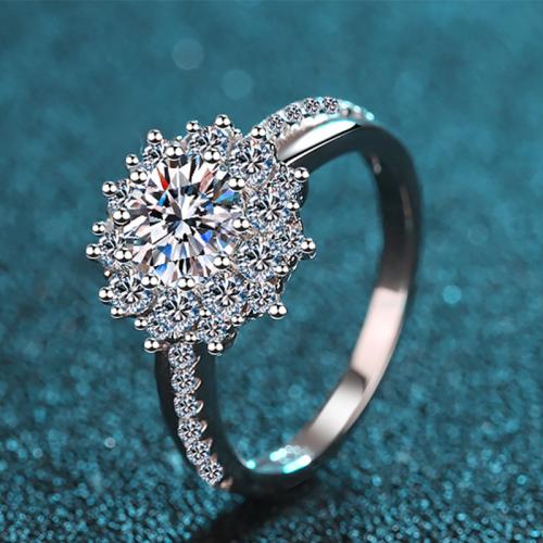 925 Sterling Silver Finger Ring Flower  & for woman US Ring .5-9 Sold By PC